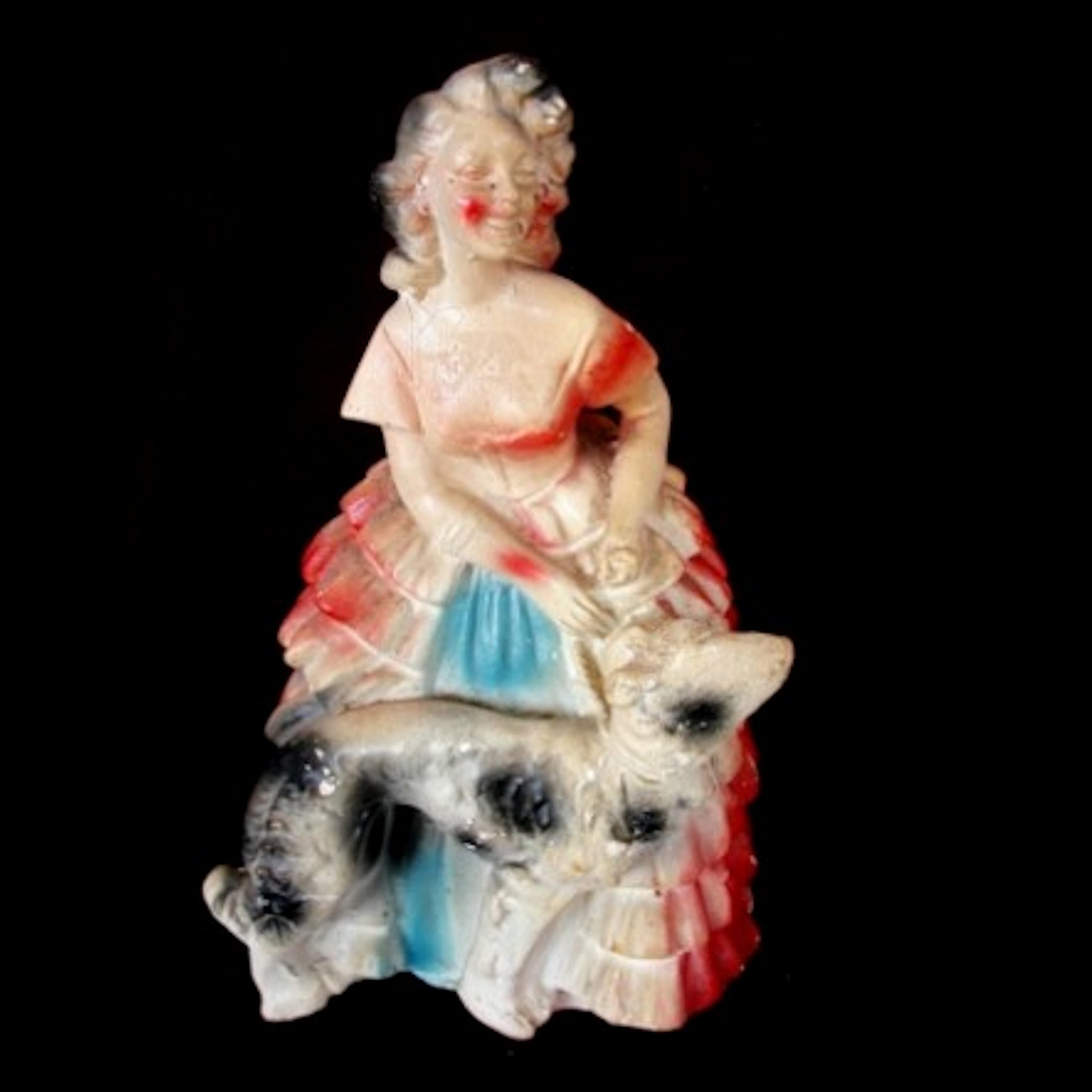 Carnival Chalkware Lady and Dog Prize from Early 1900's – Clinch
